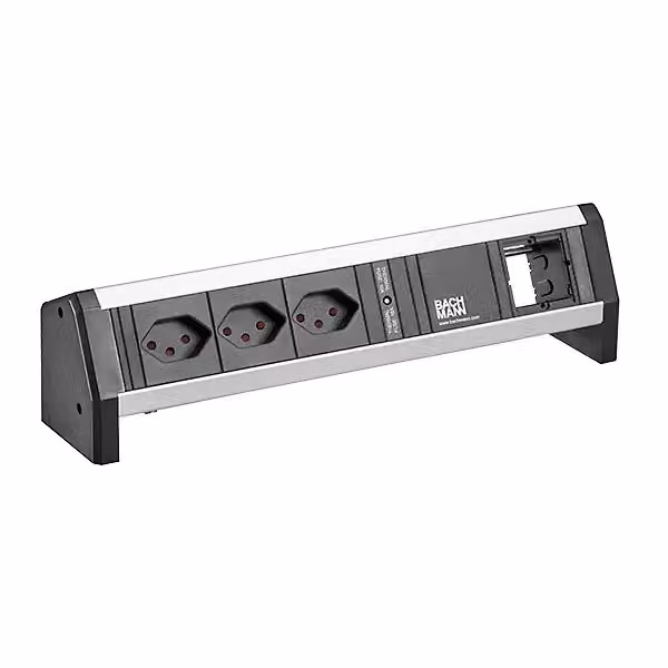 BACHMANN DESK 3xCH T13 90° 1xCM, 1xfuse power 1.0m GST18 Svizzera