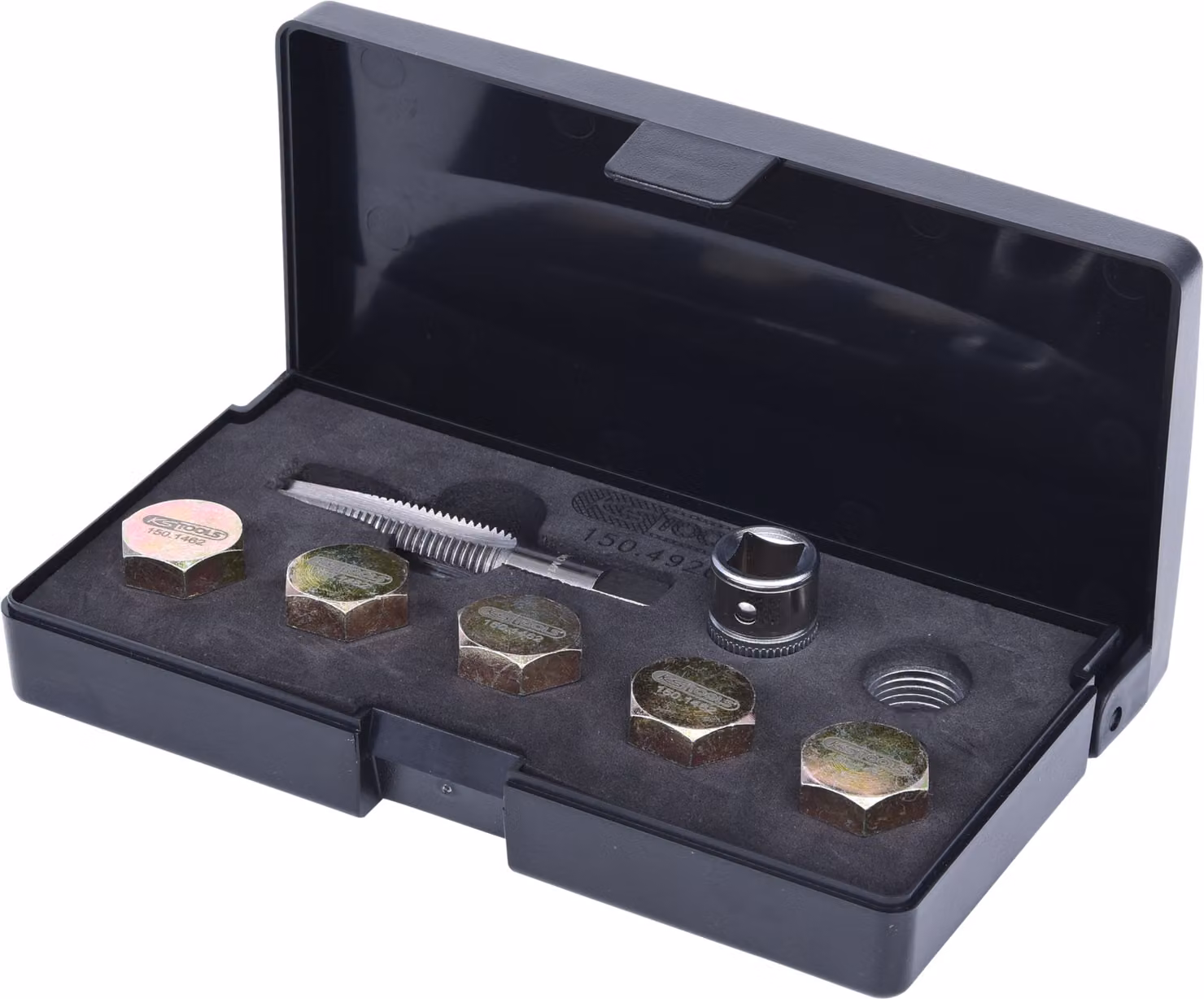 KS Tools Set di riparazione della filettatura del tappo di scarico dell'olio, 12 pezzi M14 x 1,5