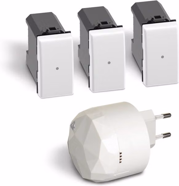 Kit luci connesse BTICINO con bridge gateway, colore bianco