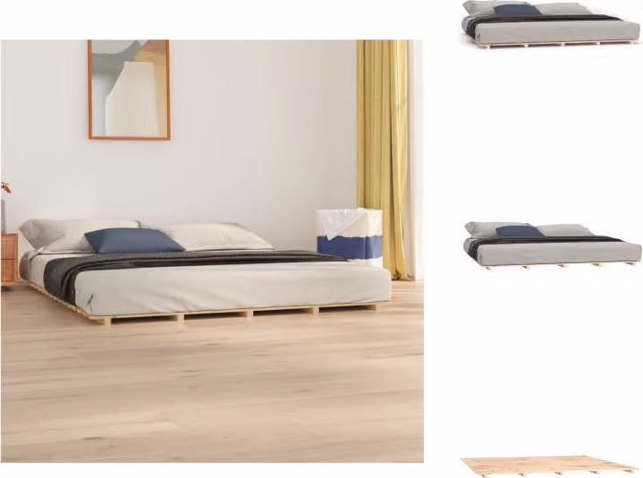 vidaXL Letto in legno massiccio 180x200 cm pino - Letti e strutture letto