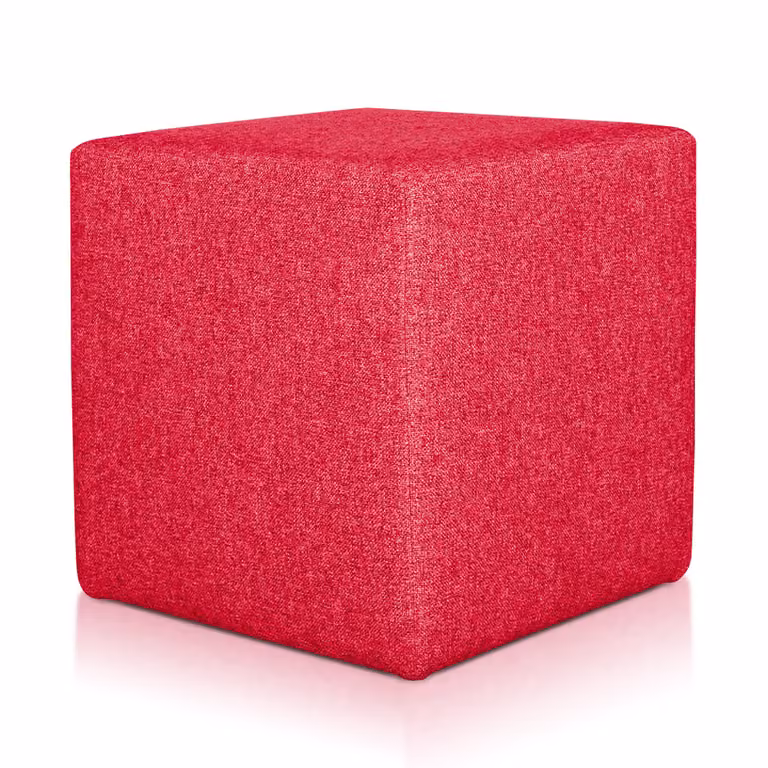 Pouf Rubino 43 X 43 cm Rosso