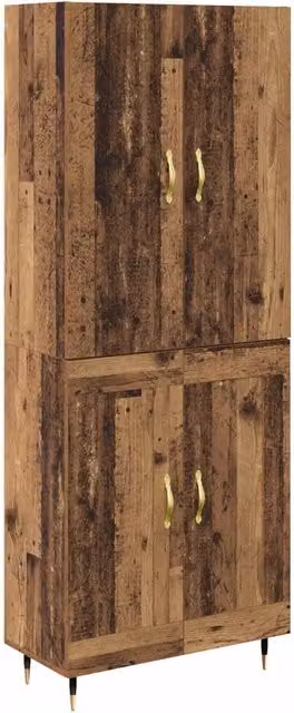 Credenza | Madia | Buffet da pranzo | Armadio da pranzo Legno vecchio 69,5 x 34 x 180 cm Legno multistrato