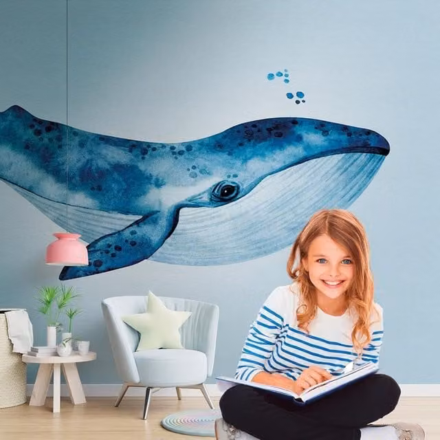 Fotomurale Moby Multicolor con design astratto per pareti, L: 371 cm, H: 280 cm