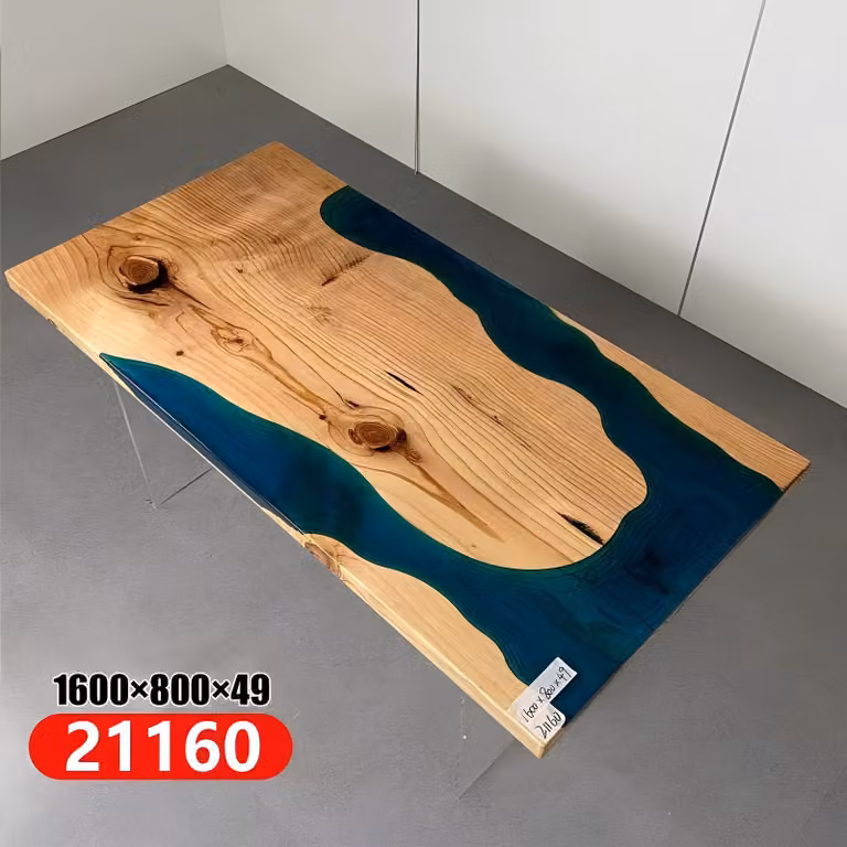 Fluss Tische Esstisch Design Tisch Moderne Möbel 160x80 Epoxid Harz Ozean Meer