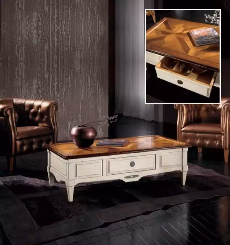 Couchtisch Wohnzimmer Holz Luxus Design Holztische Weiß Kaffeetisch