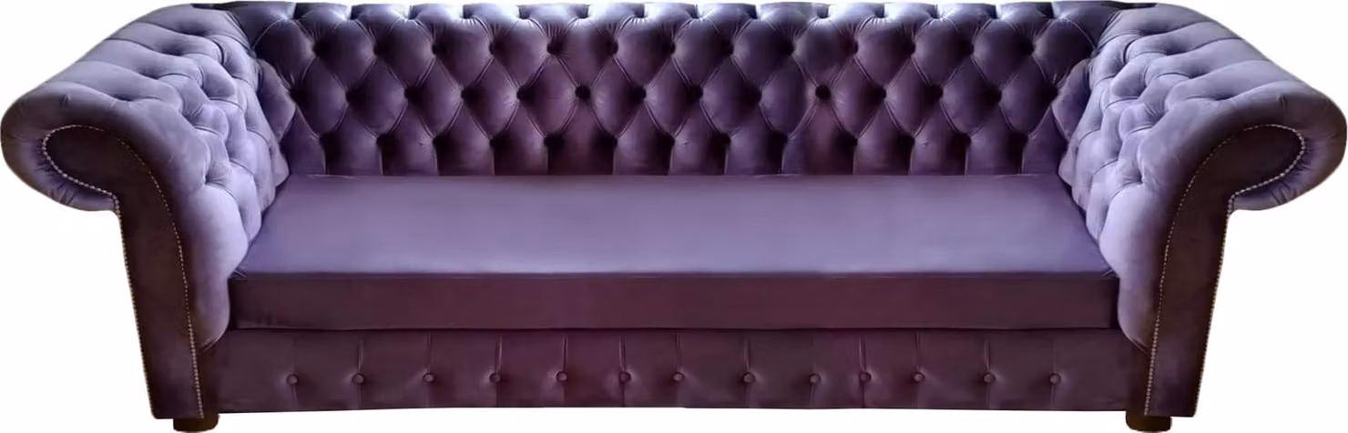 Sofa Dreisitze Couch Chesterfield Lila Polstermöbel Wohnzimmer Einrichtung