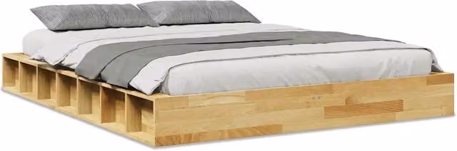 Letto matrimoniale | Letto per adulti | Struttura Letto Senza Materasso 140x190 cm in Legno di Rovere