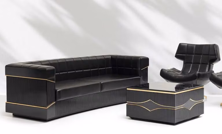 Zeitlos Sofas Dreisitzer Elegant Sessel Relax Couch Couchtisch 3+1 Sitzer