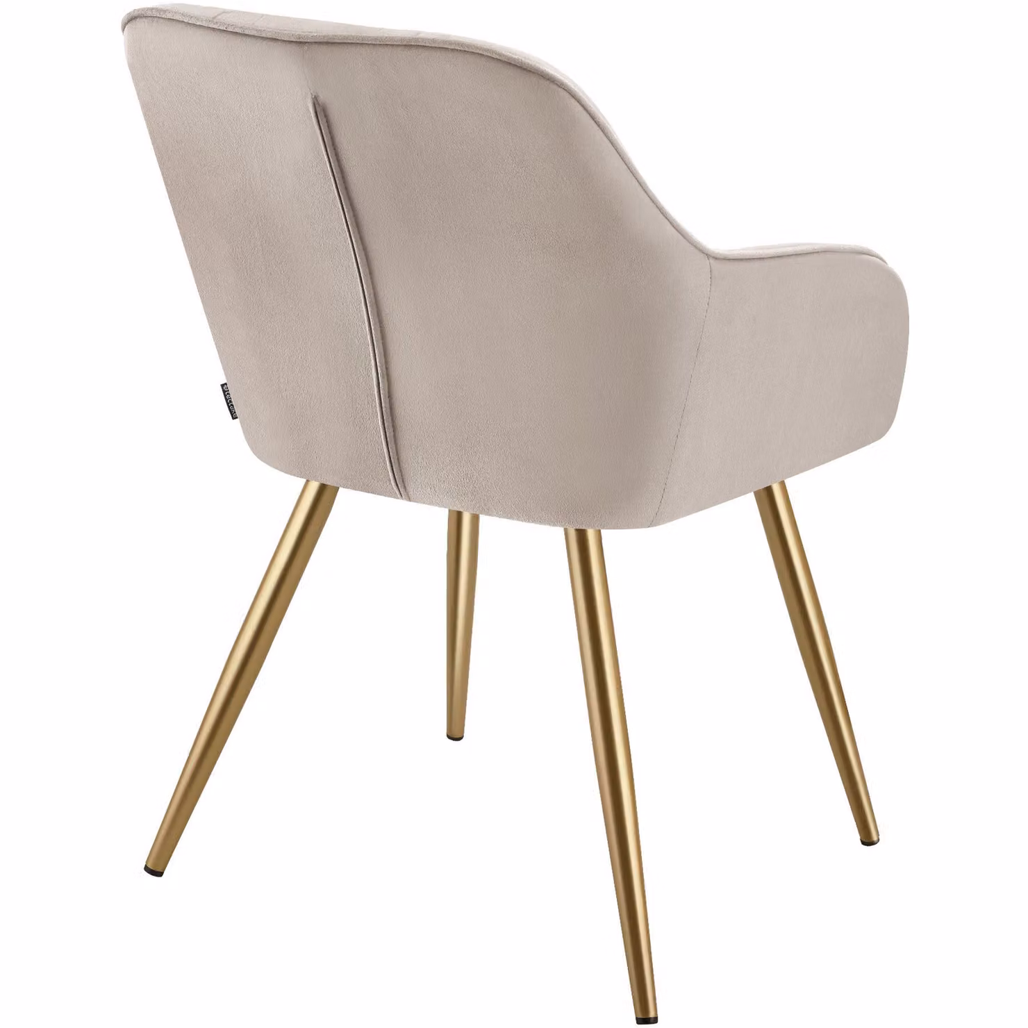 Set di 2 sedie moderne TecTake GmbH in velluto beige e oro per cucina e soggiorno – 2