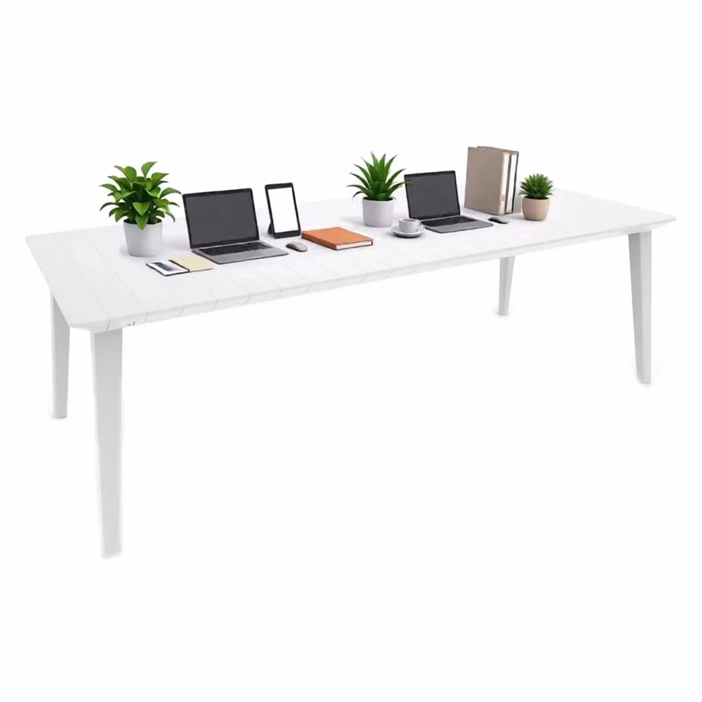 Tavolo da esterno Camrose DMORA bianco L 235 cm x P 98 cm x H 74 cm – 2