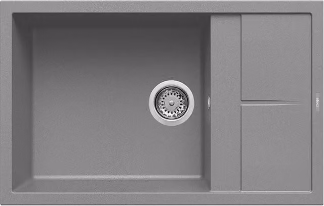 Lavello Elleci Incasso 1 vasca 78x50 Unico 310 Metaltek Grigio Titanium LMU31073