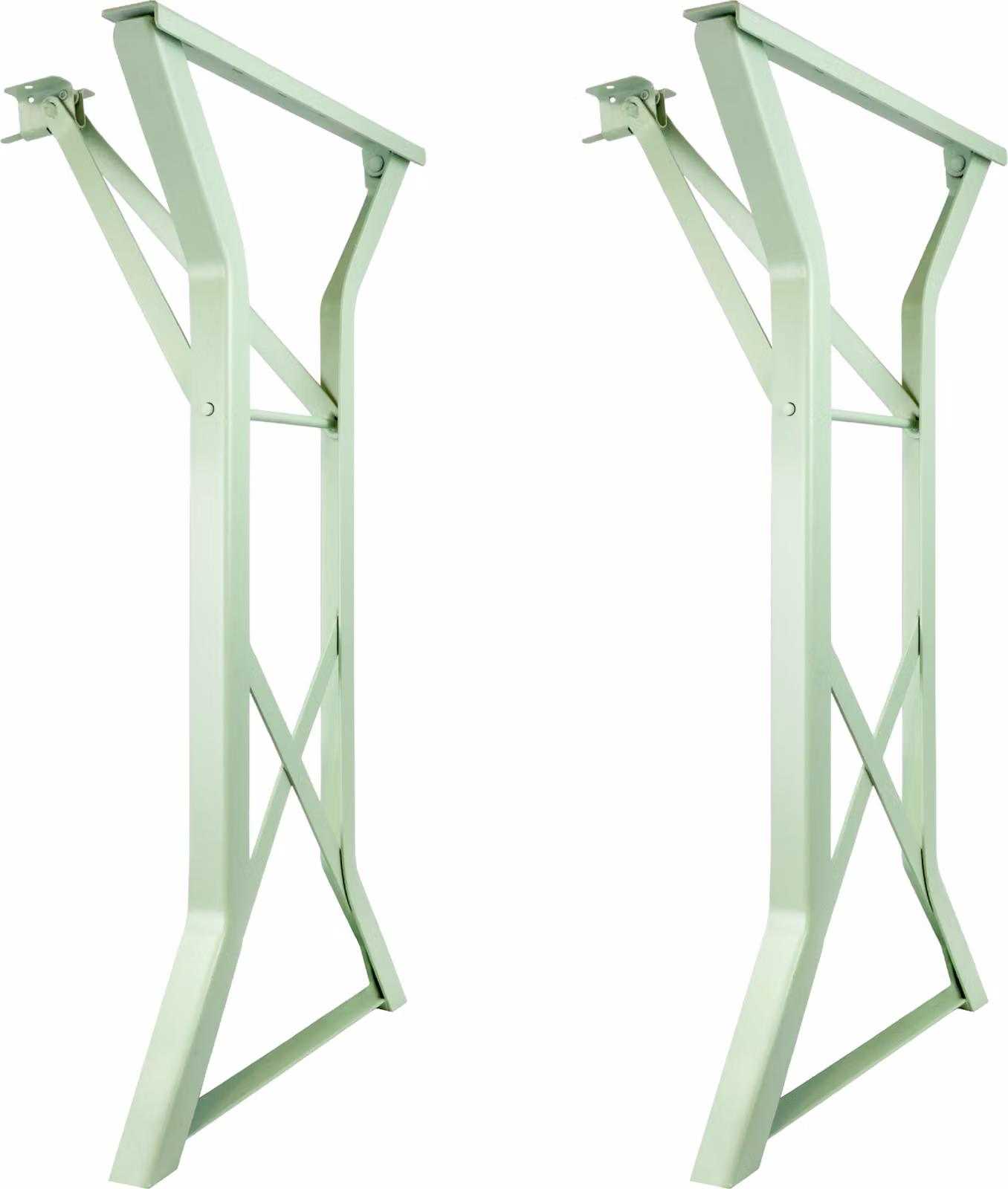 Natural Goods Berlin, set per tenda da birra fai da te, telaio per tavolo pieghevole, telaio per panca, set per tendone, inossidabile, 2 pezzi, H70 x L42cm - tavolo, verde pastello