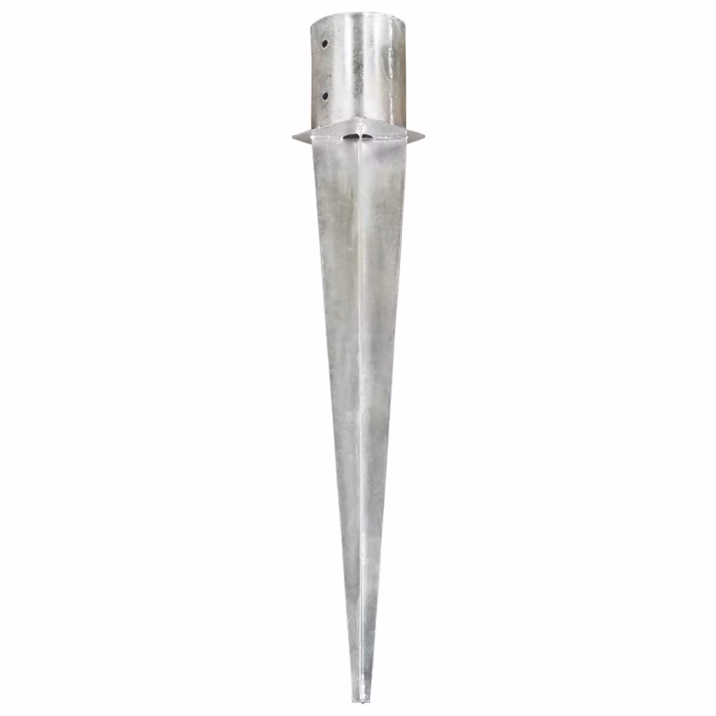 Picchetti di Terra 2 pz Argento 12x91 cm in Acciaio Zincato