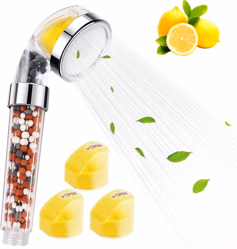 TRANKIELO® - Doccia per le mani con vitamine C/E, dotata di filtro - Risparmio idrico, alta pressione e realizzata in ABS ecologico