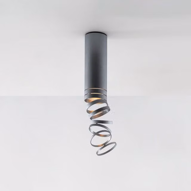Artemide Decomposé Plafoniera Moderna in Metallo Grigio con Attacco E27