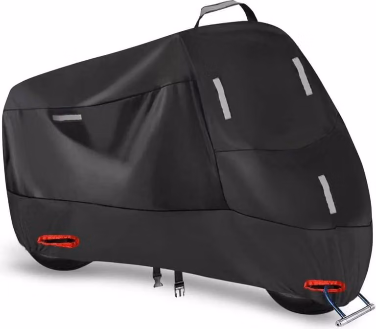 Copertura impermeabile per rulli, realizzata in tessuto Oxford 300D, dimensioni 190x90x100 cm, colore nero e argento