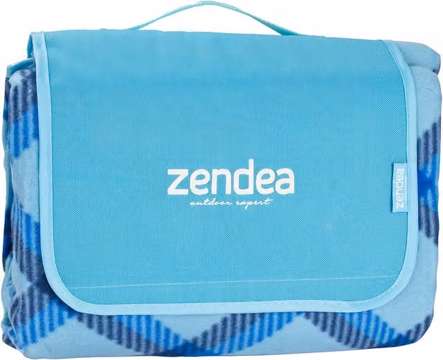 Telo da picnic Zendea in poliestere impermeabile blu, pieghevole con manico per camping e giardino, L: 200 cm, P: 200 cm