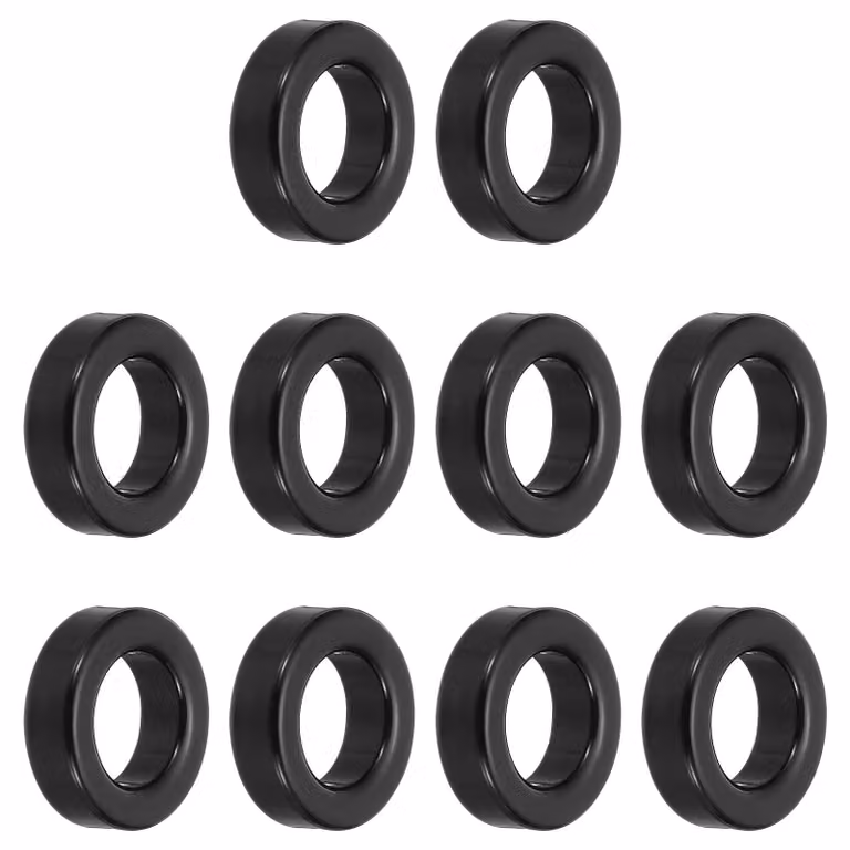Anelli magnetici, 10 pezzi, dimensioni 23x36x13 mm, in ferro, tipo ferrite, colore nero