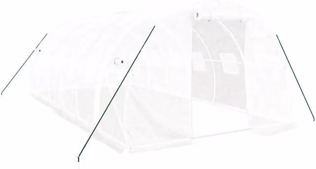 Serra con Telaio in Acciaio Bianco 18 m2 6x3x2 m CFW3840723