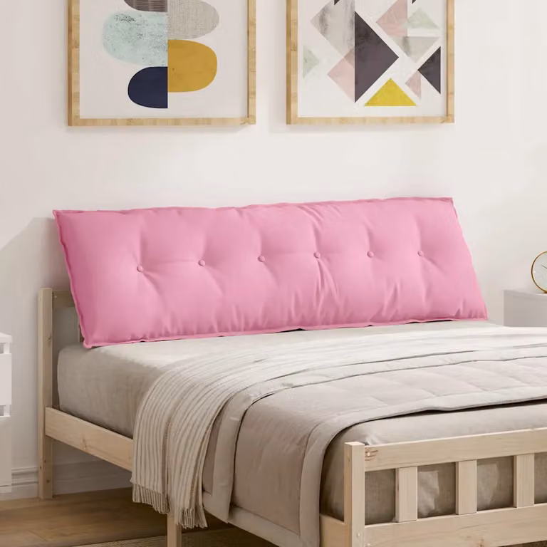Cuscino per schiena ergonomico vidaXL rosa con rivestimento rimovibile L 160 x P 19 x H 50 cm