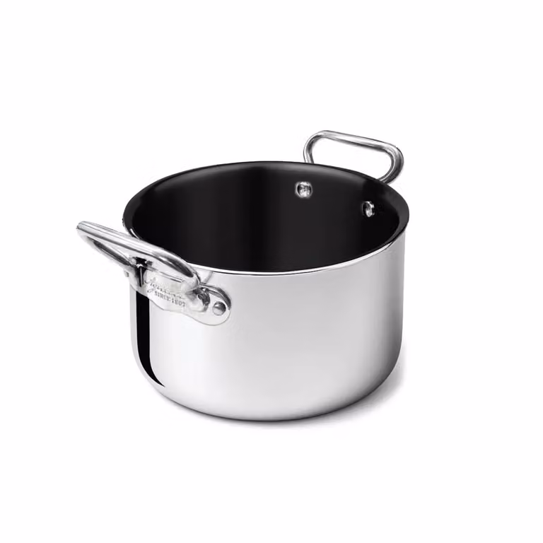 Casseruola Alta in Alu-Inox 1907 3ply antiaderente PFAS Free, con due maniglie, diam. 16cm