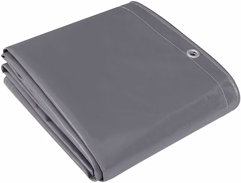 Telo in PVC impermeabile, 500 g/m², colore grigio scuro, dimensioni 400x500 cm