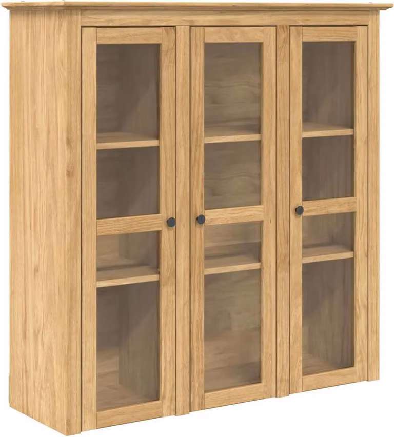 Armadio con Porte in Vetro BODO Marrone miele