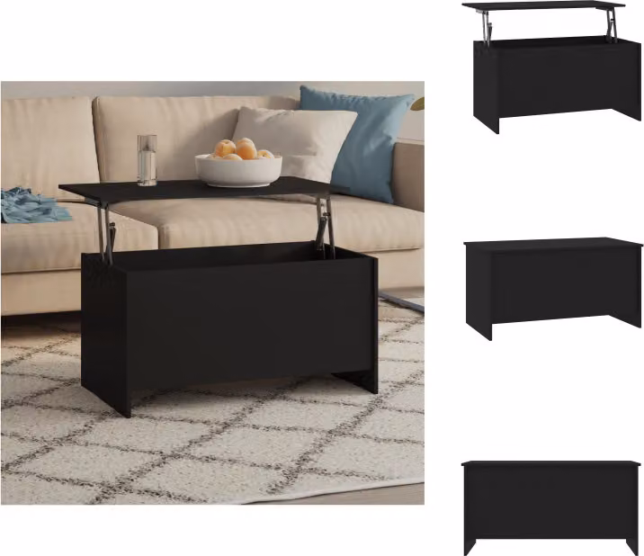 vidaXL Tavolino nero 102x55,5x52,5 cm in legno - Tavolini da caffè