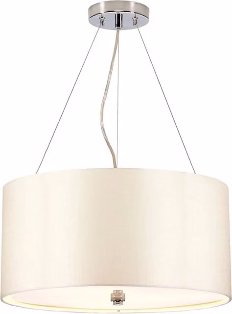 Lampada a sospensione Pearce paralume bianco Ø46 3xE27