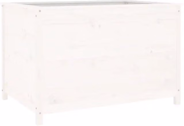 Fioriera Rialzata DESIGN IN in Legno di Pino Massello Bianca L: 119,5 cm, P: 82,5 cm, H: 78 cm – 1
