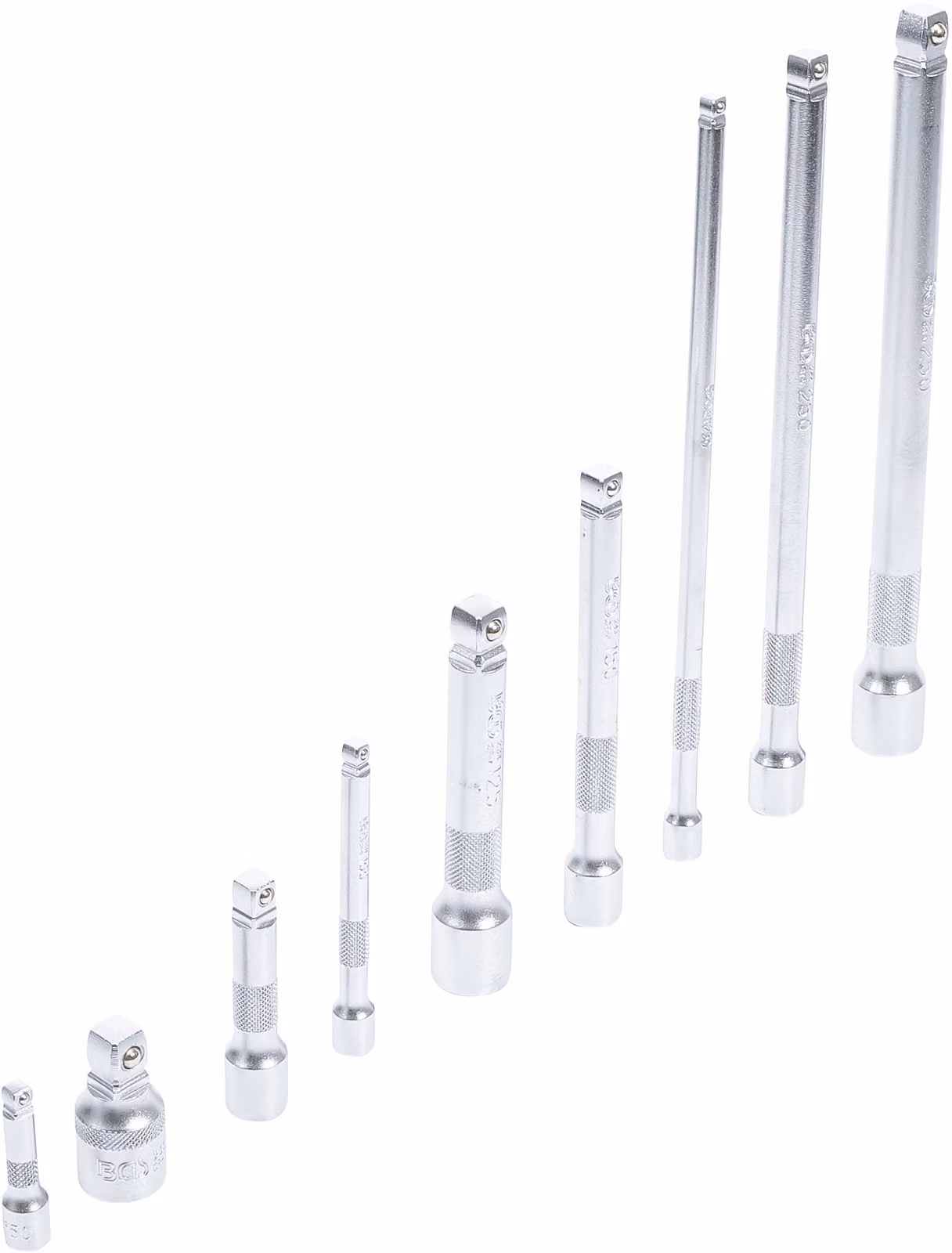 BGS 2253 Set di prolunghe per inclinazione | 6,3 mm (1/4"), 10 mm (3/8"), 12,5 mm (1/2") | 9 pz.