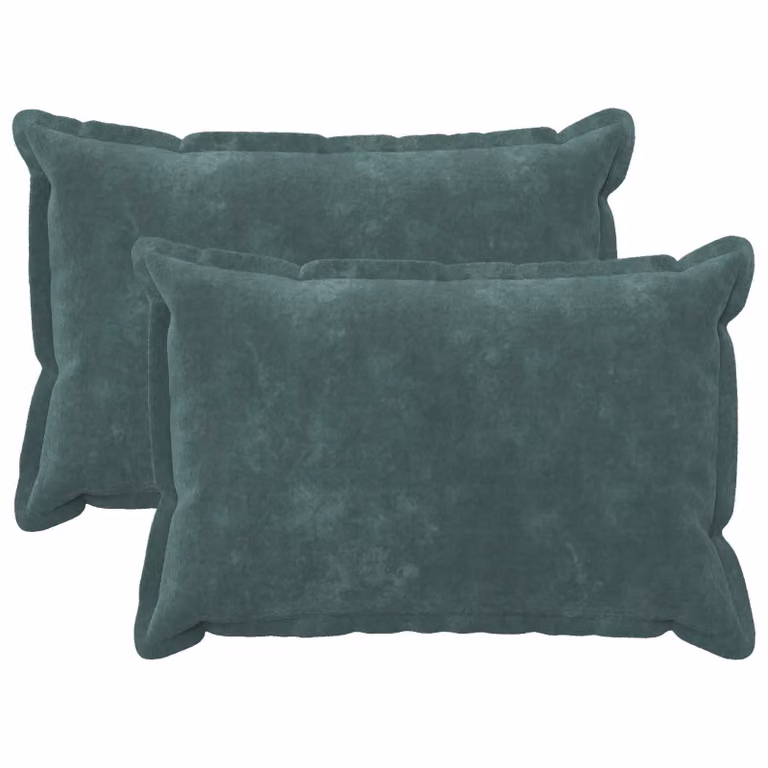 Set di 2 federe vidaXL HOUTEN in microfibra blu petrolio, L 50 cm x P 30 cm
