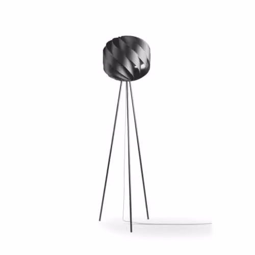 Piantana Moderna 3 Piedi Polilux ® Nero E Metallo 1 Luce E27