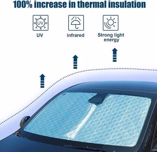 Parabrezza per auto, ricambio per Peugeot 308 2013-2021, parabrezza, parasole, pieghevole, parasole, protezione UV, rivestimento riflettente, parasole, accessori