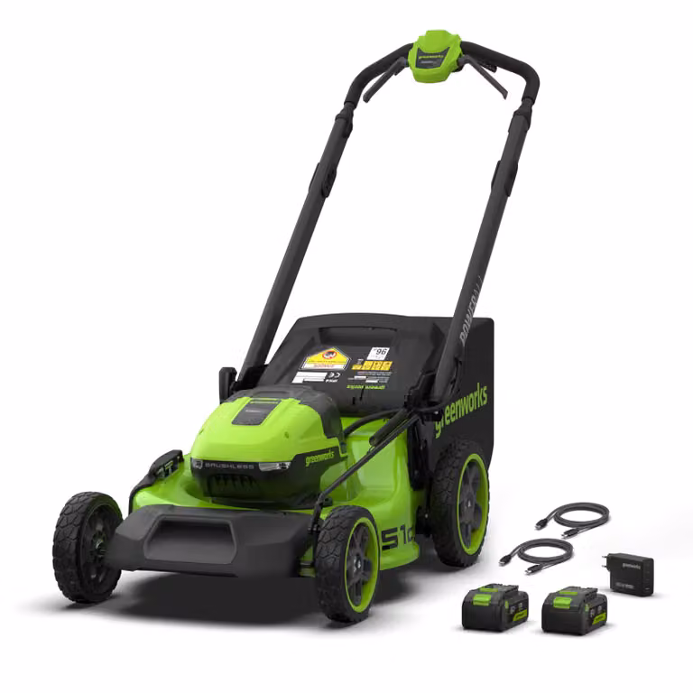 Greenworks POWERALL 48V (24V x 2) Rasaerba 51cm Semovente - 2x Batterie 6Ah