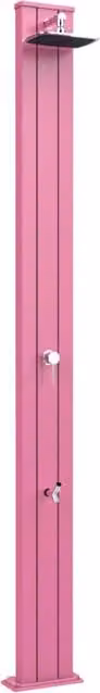 Doccia Solare da Esterno per Giardino Arkema Spring S con Miscelatore e Lavapiedi, Colore Fuxia, Capacità 30 L