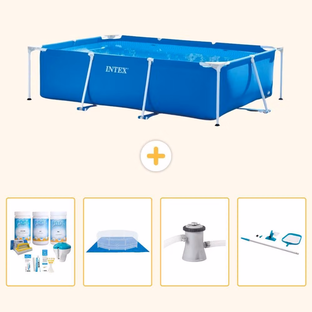 Piscina fuori terra rettangolare - 260x160x65 cm - 5 pezzi - Modello S20827