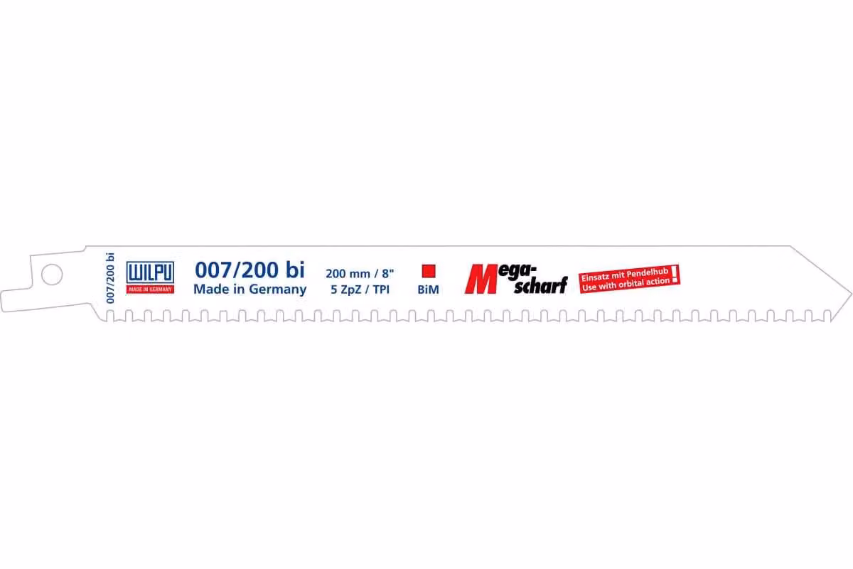 Wilpu 5 lame per seghe alternative con dentatura a M 200x19x0,9mm Z5