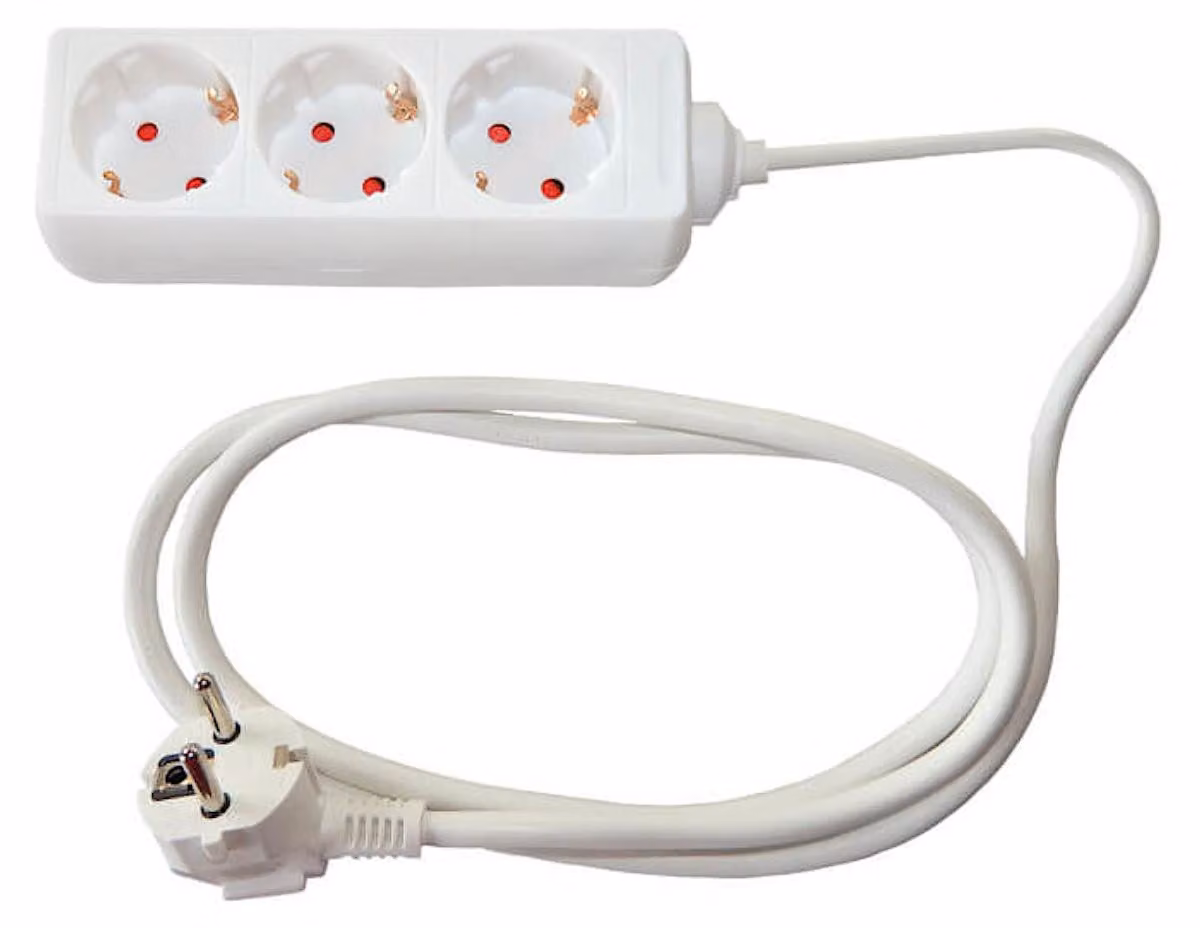 Steckdosenleiste TSD-W.3 3-fach Tischsteckdose, weiß