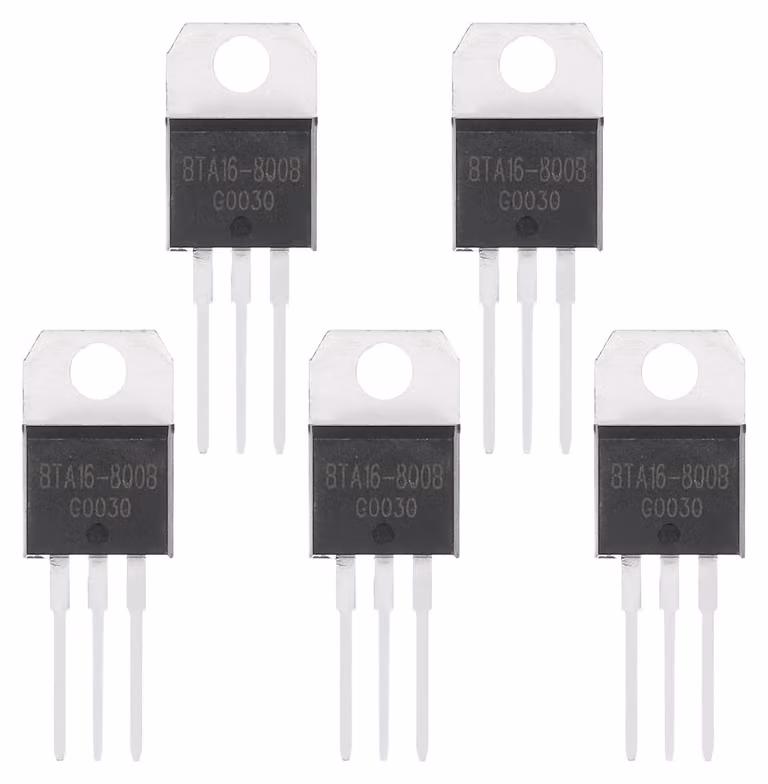 5 x Tiristore BTA16-800B, involucro TO-220, 800V, 16A