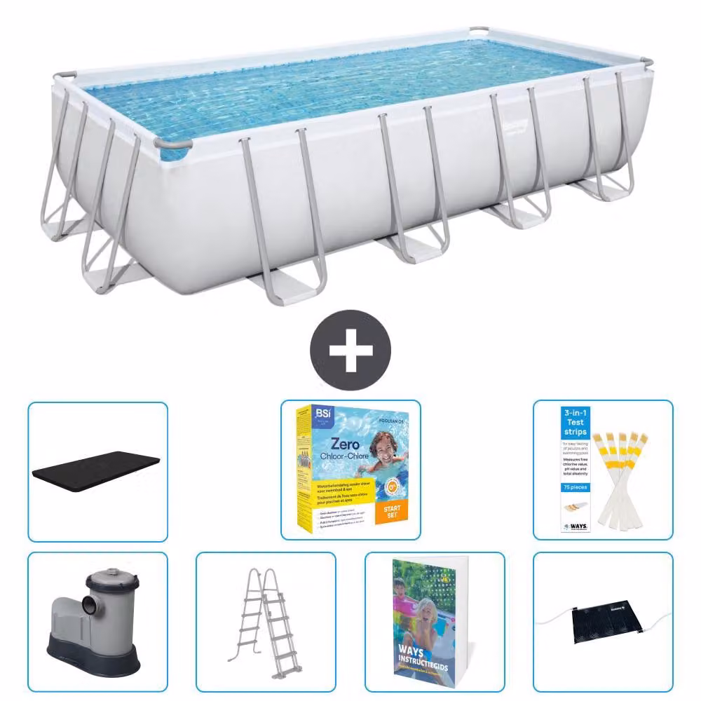 Bestway Power Steel, piscina rettangolare - 549x274x122 cm - 6 pezzi, modello S582