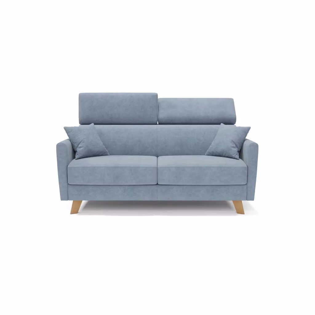 Divano letto matrimoniale Francy Divani.Store in tessuto impermeabile carta da zucchero con poggiatesta regolabili L: 180 cm, Materasso: 140 x 197 cm – 2