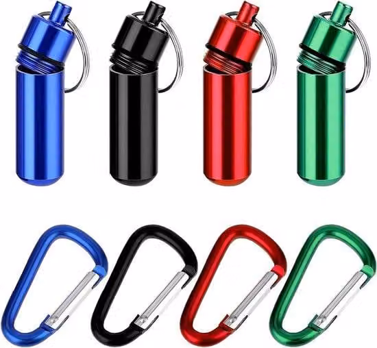 Piccola scatola metallica impermeabile in alluminio – Mini organizer da esterno