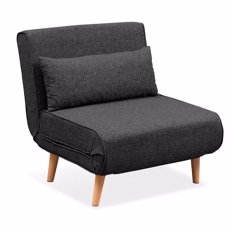 Poltrona Letto trasformabile, Divanetto clic clac Singolo | Foldy Grigio scuro