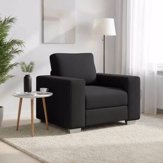 Divano-Sofa-Divanetto Nero 100 x 77 x 82 cm Tessuto