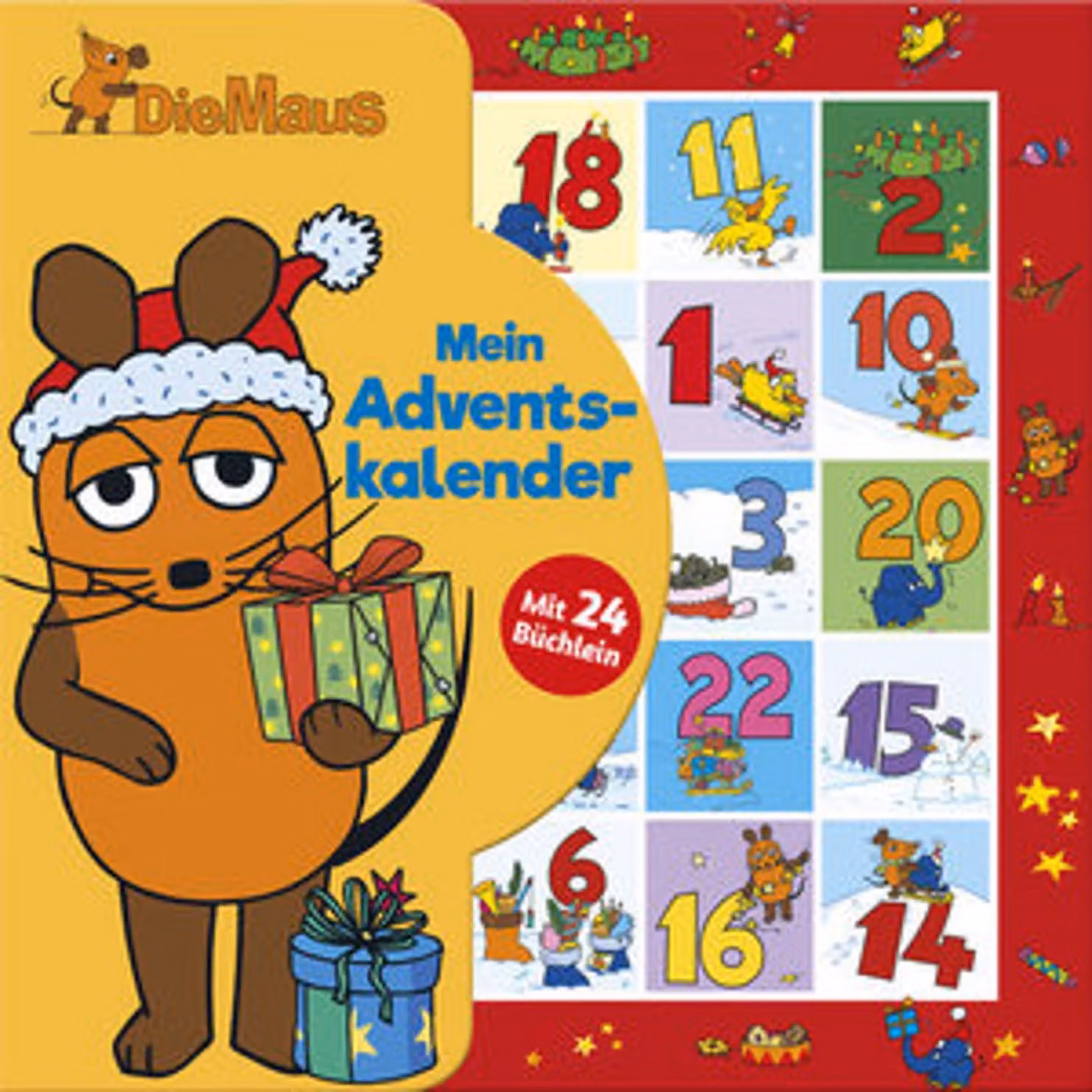 Il topo. Il mio calendario dell'Avvento: 24 libricini in una scatola richiudibile. Adatto dai 3 anni (La trasmissione con il topo)