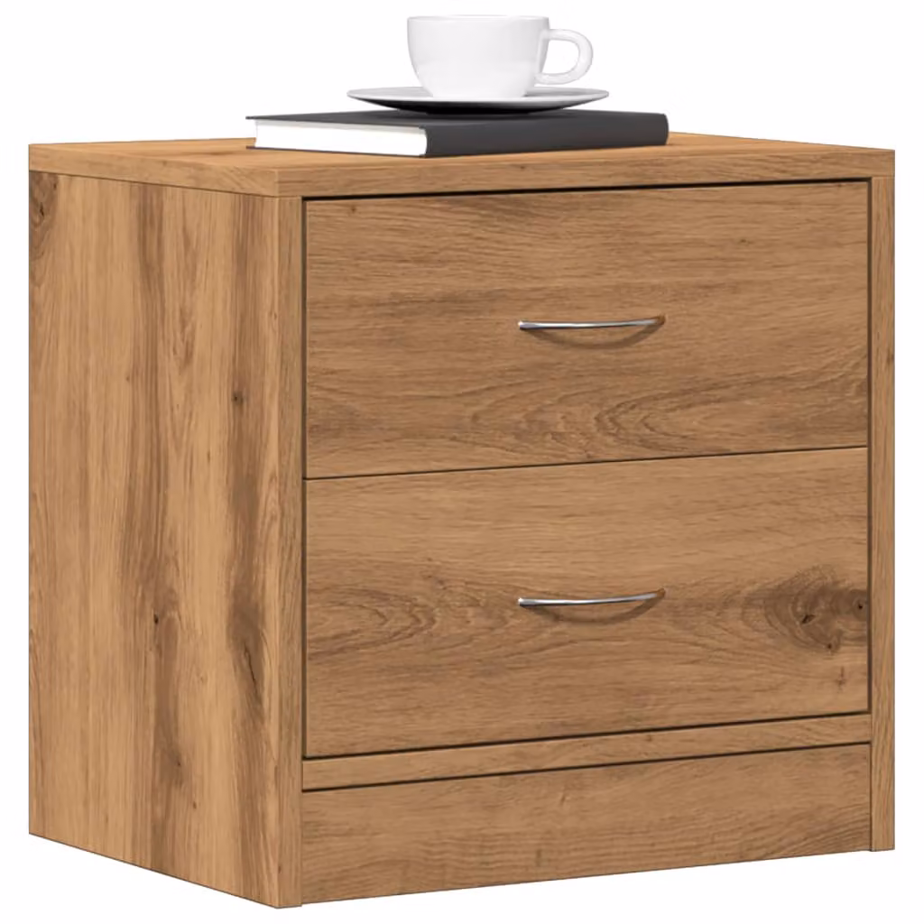Comodino moderno vidaXL in legno multistrato e MDF color marrone L 40 cm x P 30 cm x H 40 cm