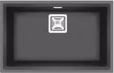 Lavello 1 vasca (69x43,8cm) KARISMA 120 SOTTOTOP Concrete grey Satinato LKK12099BSO