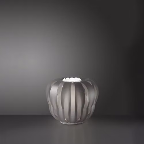 Lampada Ricaricabile Da Tavolo Polilux ® Argento 1 Luce Led D29Cm