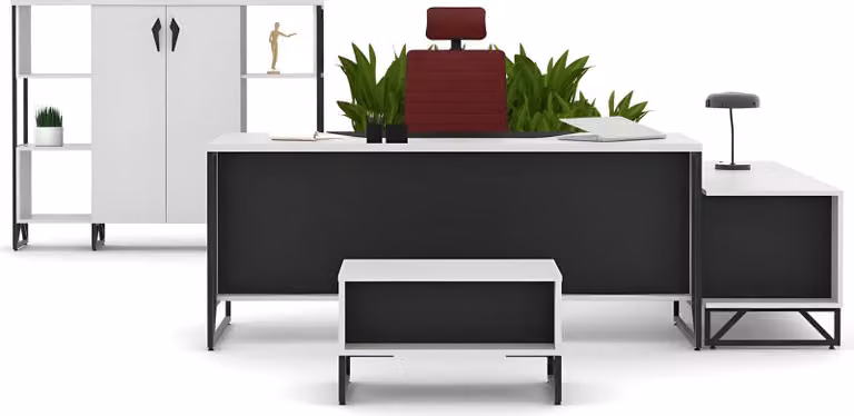 Arbeitszimmer Set Schreibtisch Büroschrank Sideboard Couchtisch Büromöbel